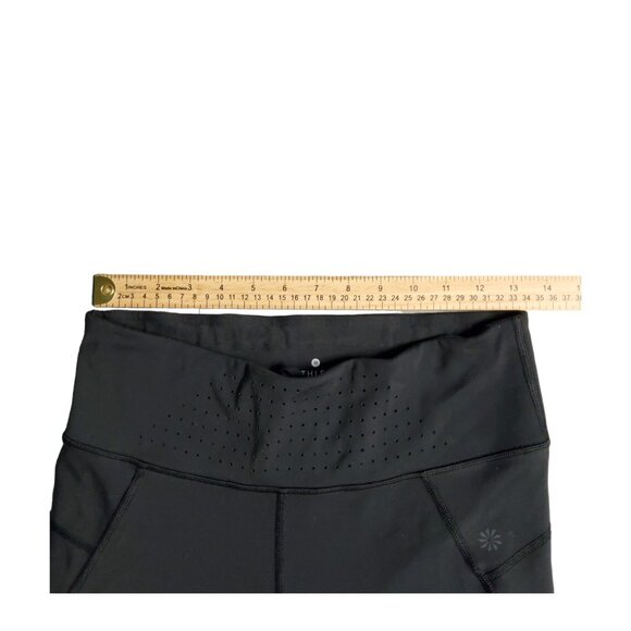 Athleta Capri Leggings Women's Size Medium Black Yoga Athletic Drawstring Waist - Picture 9 of 10